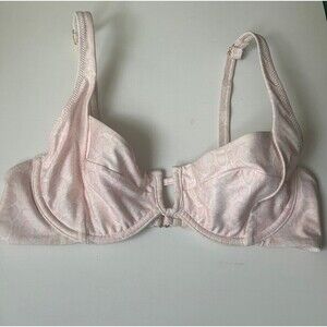 LAHANA SWIM Gigi Bikini Top L Pink Snake Print